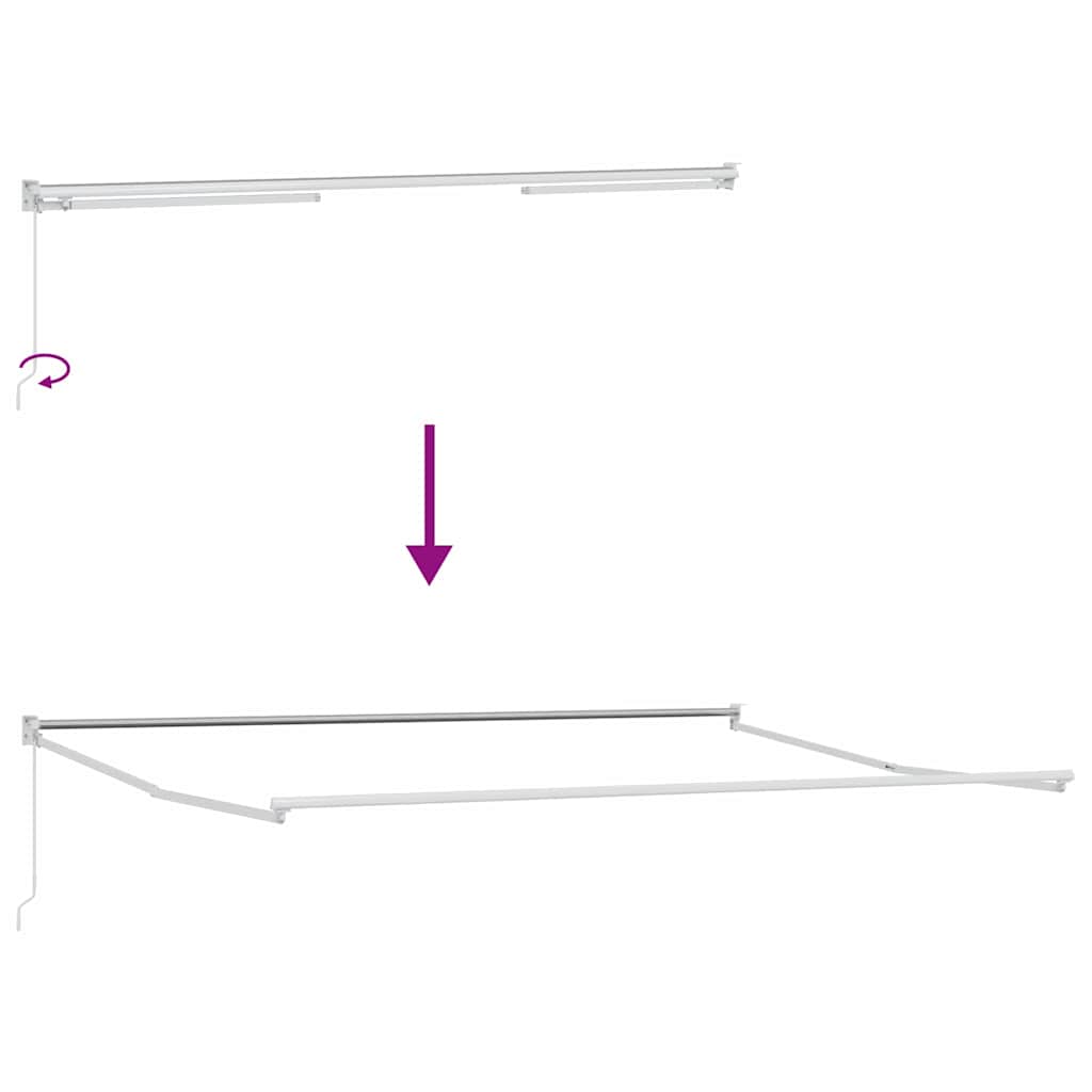 vidaXL Markise Weiß 4,5 × 3 m Metall