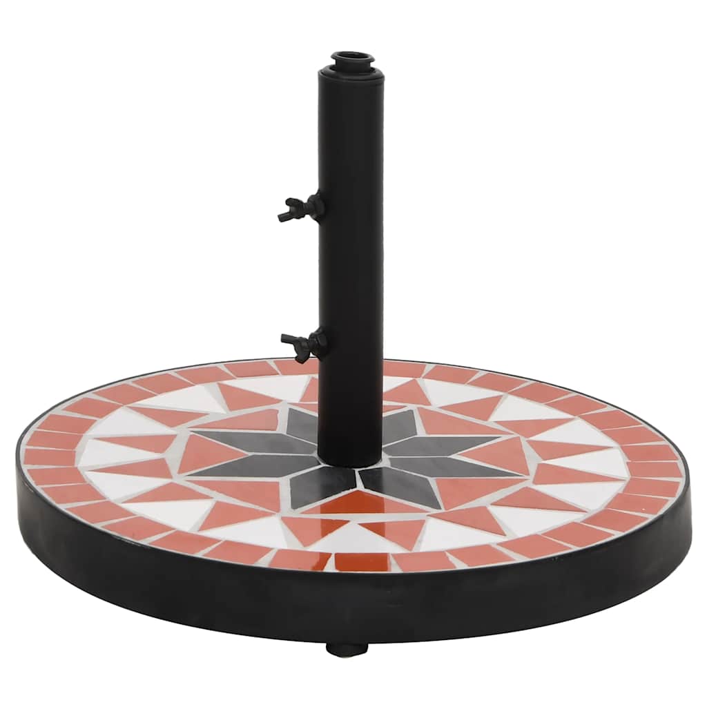 vidaXL Sonnenschirmständer Terrakotta und Weiß Rund 12 kg