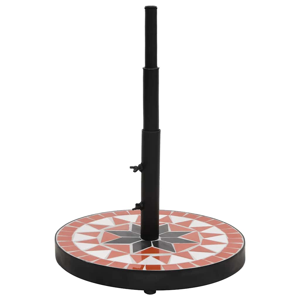 vidaXL Sonnenschirmständer Terrakotta und Weiß Rund 12 kg