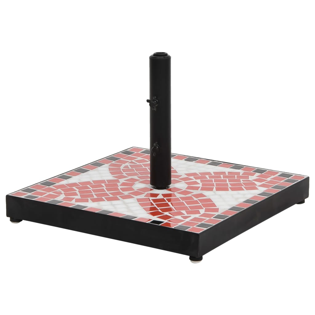 vidaXL Sonnenschirmständer Terrakotta und Weiß Rund 12 kg