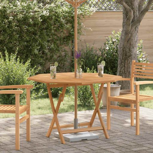 vidaXL Gartentisch Klappbar 110x110x75 cm Massivholz Teak