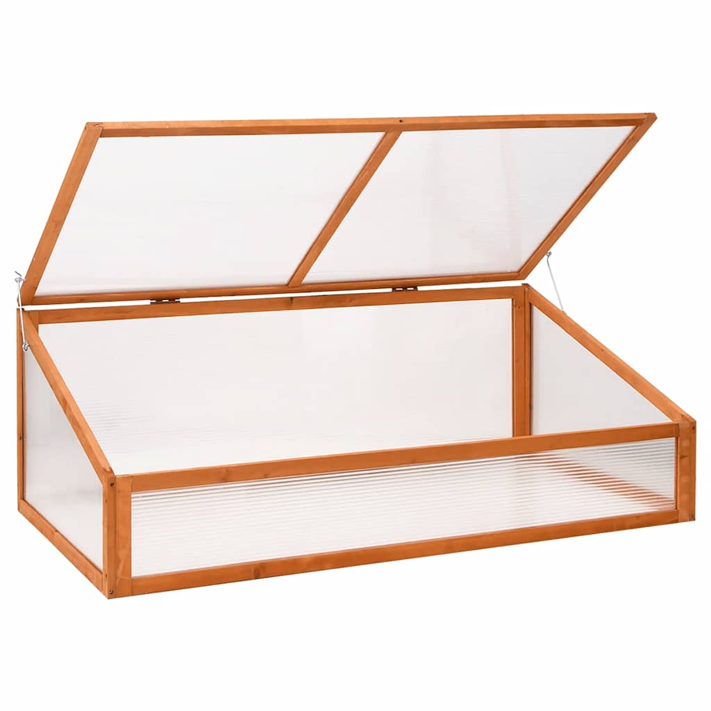 vidaXL Gewächshaus Orange 110x58,5x39 cm Tannenholz