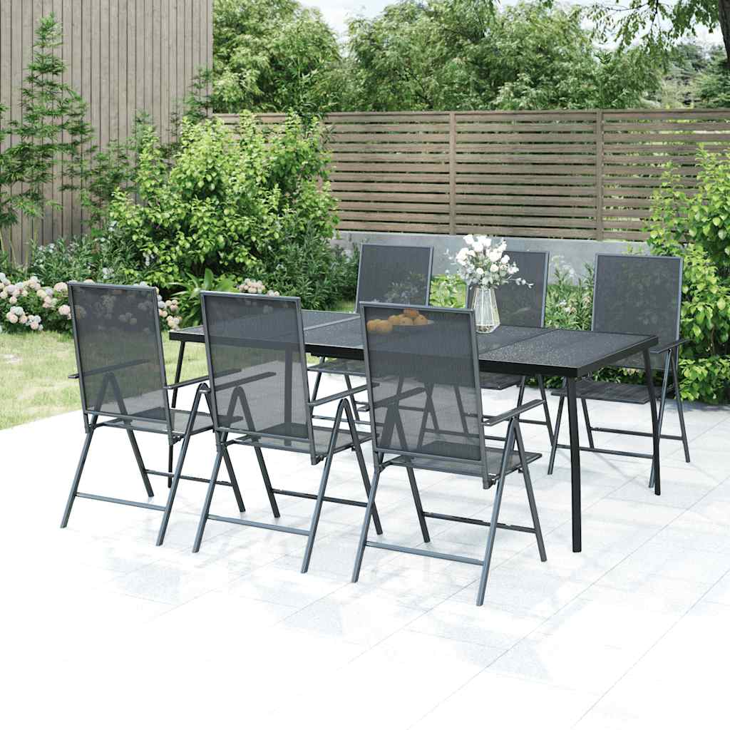 vidaXL Gartentisch Anthrazit 50x50x72 cm Stahlgitter