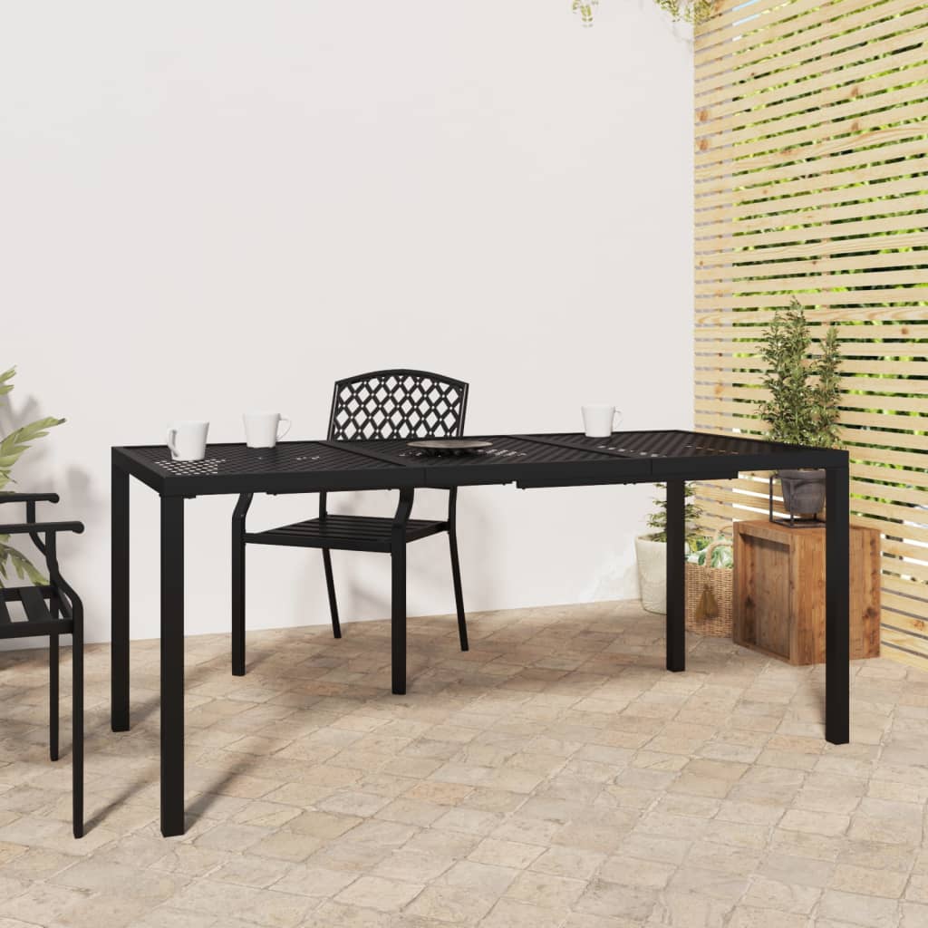 vidaXL Gartentisch Anthrazit 50x50x72 cm Stahl