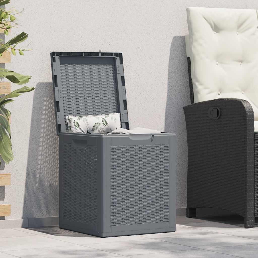 vidaXL Garten-Aufbewahrungsbox 90 L Schwarz PP Rattan