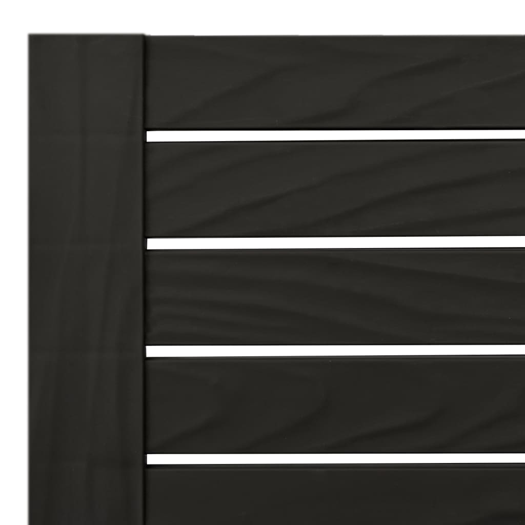 vidaXL Doppel-Sonnenliege Schwarz 155x138x83 cm Polypropylen