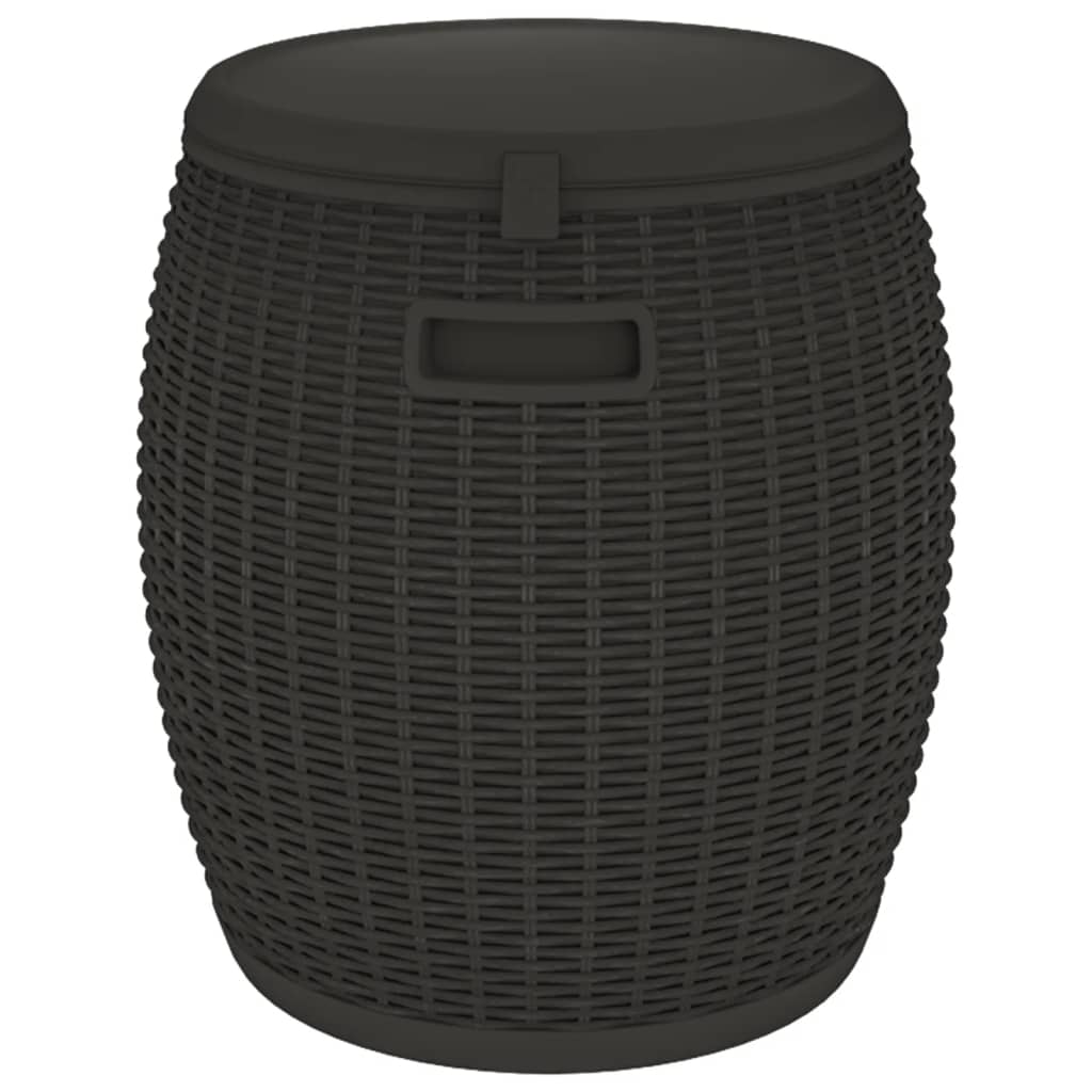 vidaXL 4-in-1 Gartenbox Schwarz Polypropylen