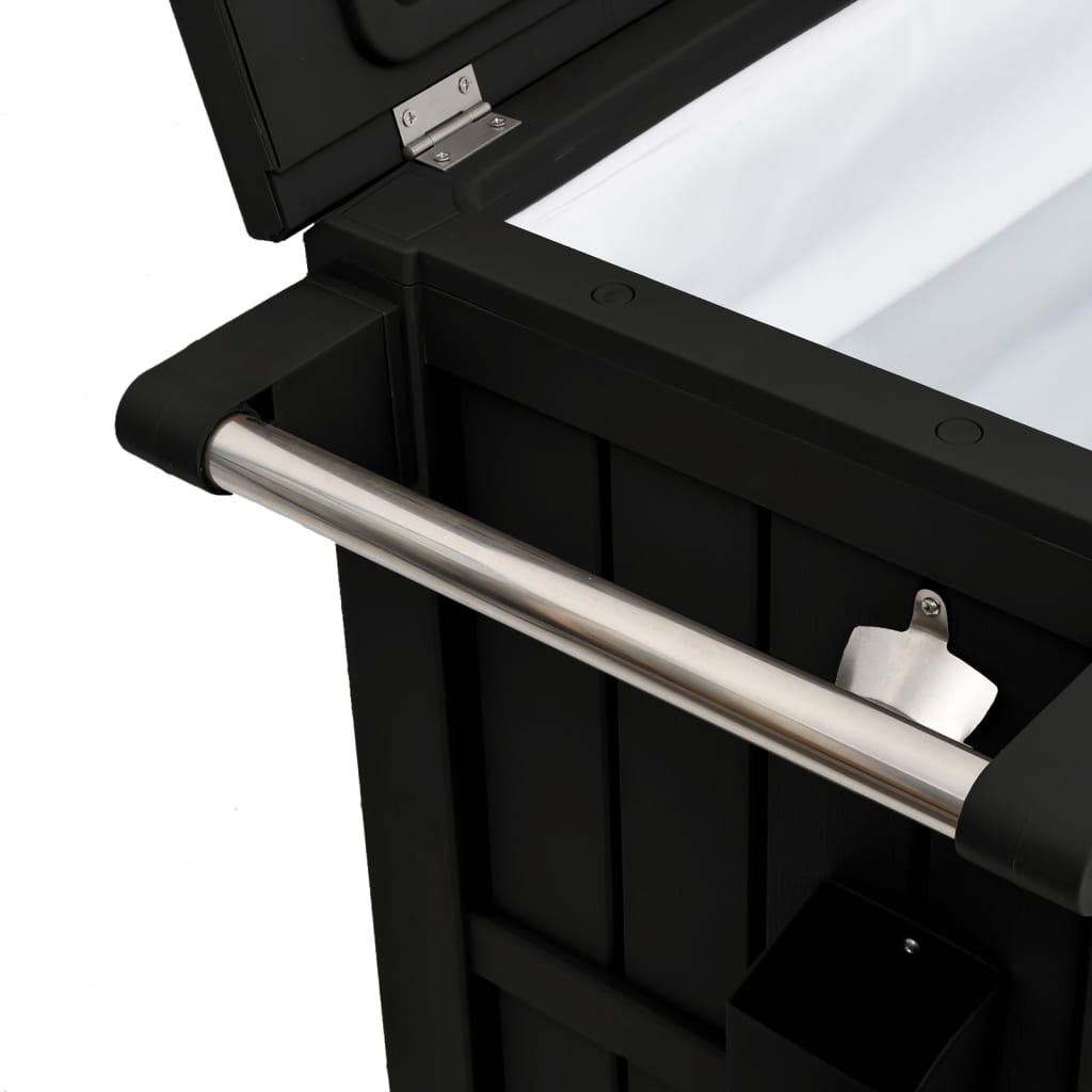 vidaXL 3-in-1 Servierwagen Schwarz Polypropylen