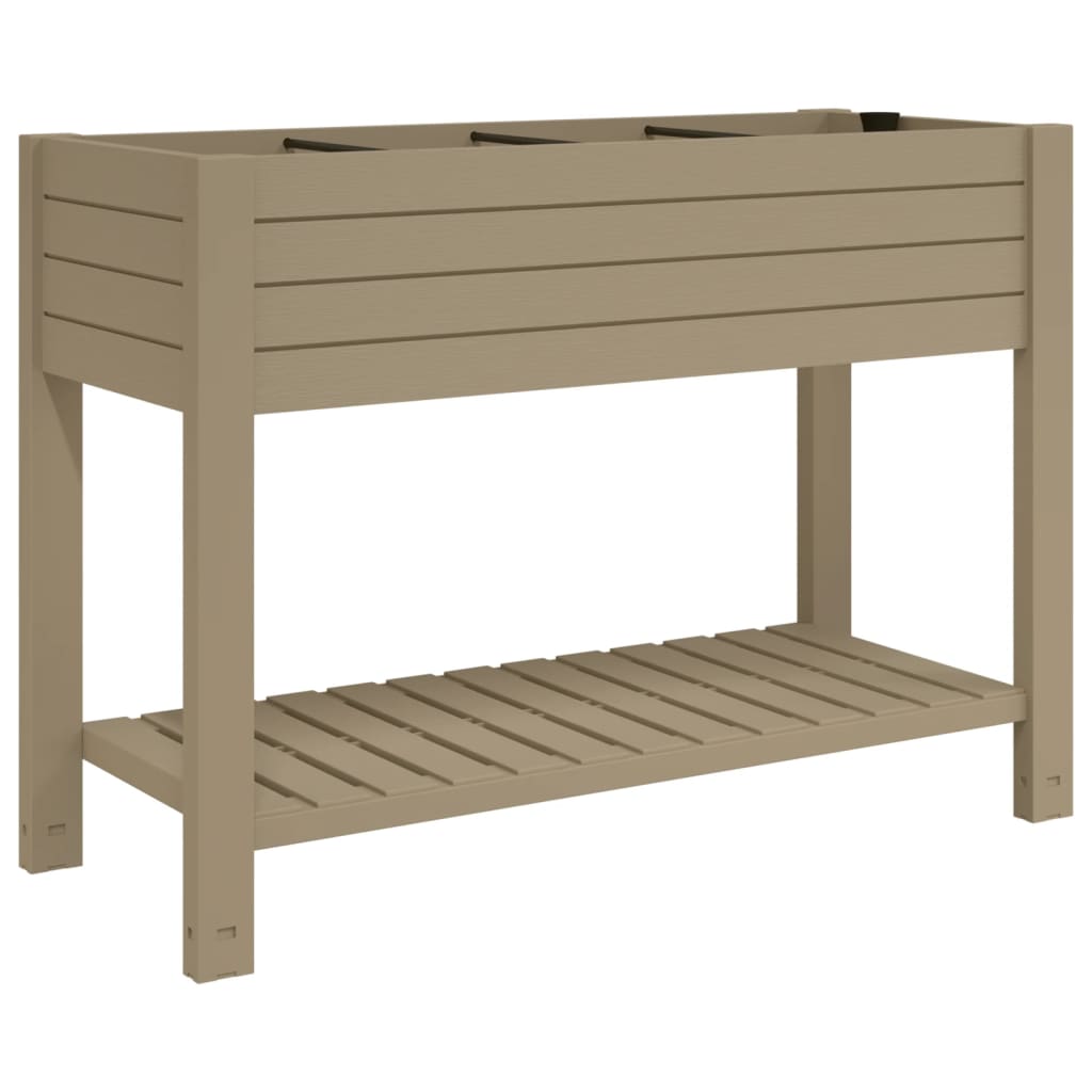 vidaXL Hochbeet Hellbraun 110x45x79 cm Polypropylen