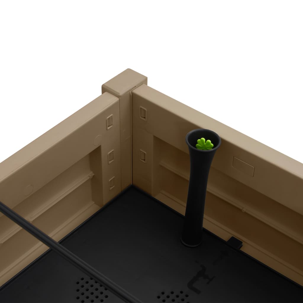 vidaXL Hochbeet Hellbraun 110x45x79 cm Polypropylen