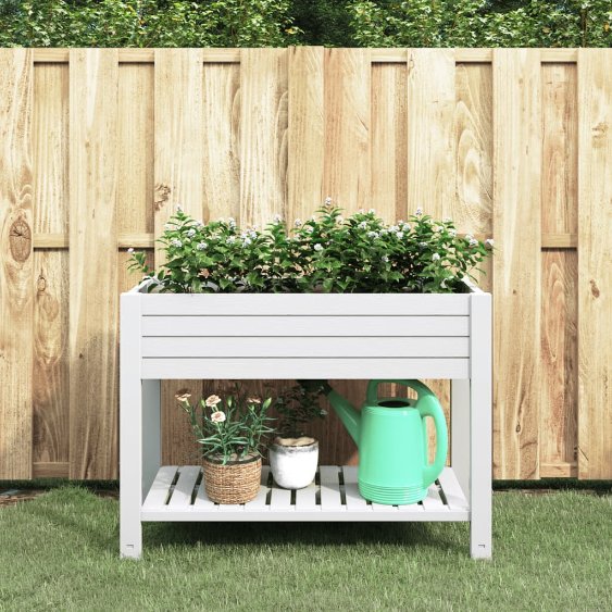 vidaXL Hochbeet Hellbraun 110x45x79 cm Polypropylen