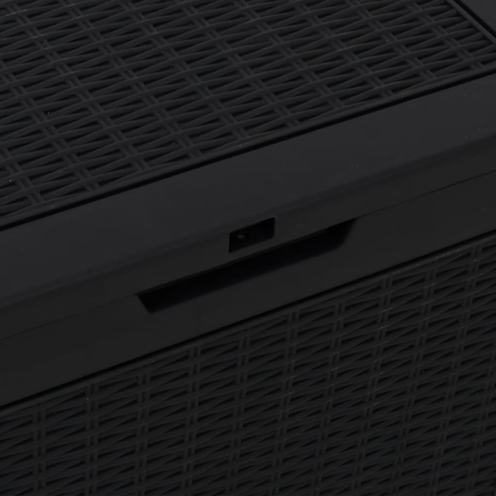 vidaXL Gartenbox Schwarz 55,5x43x53 cm Polypropylen