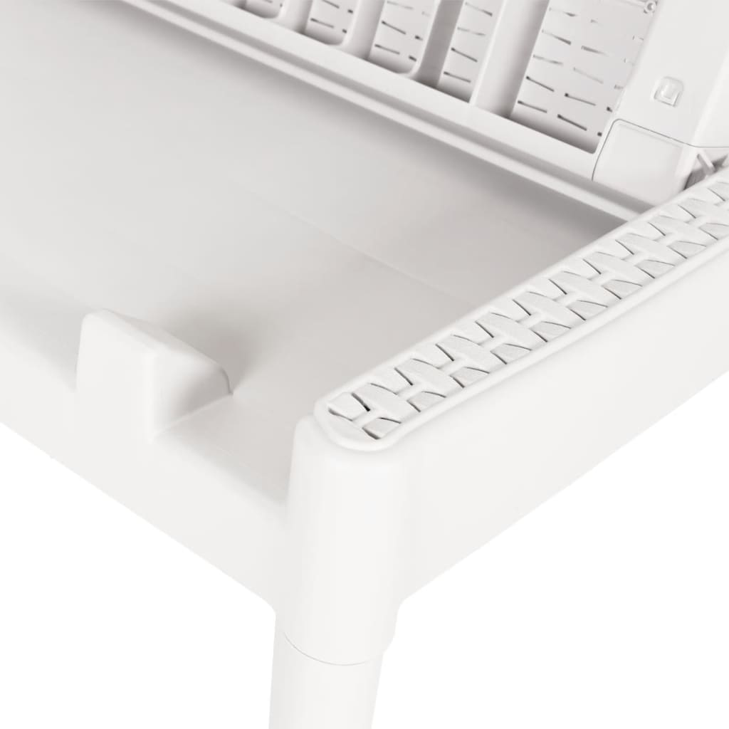 vidaXL Sonnenliege Weiß 186x60x29 cm PP