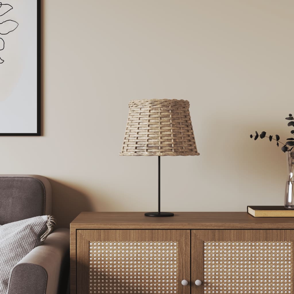 vidaXL Lampenschirm Weiß Ø15x12 cm Korbweide