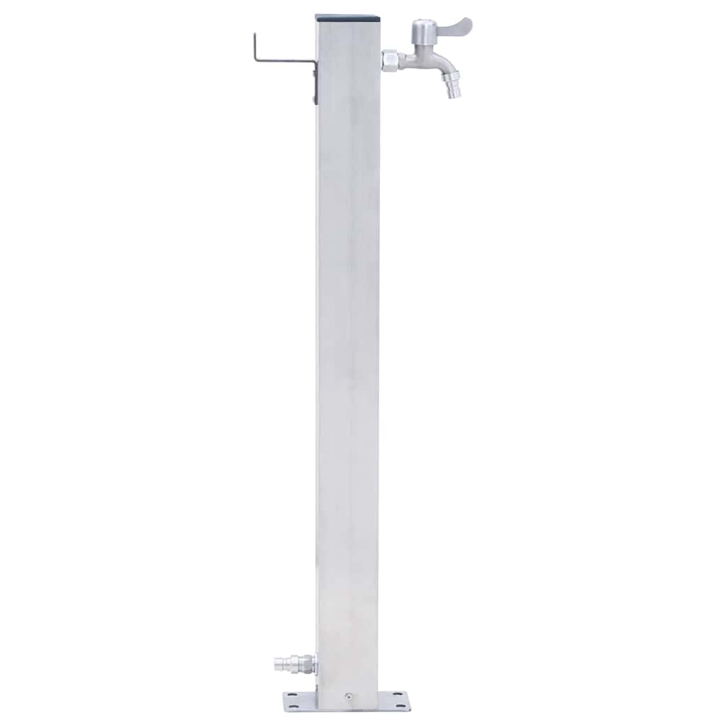 vidaXL Wassersäule für den Garten 40 cm Edelstahl Quadratisch