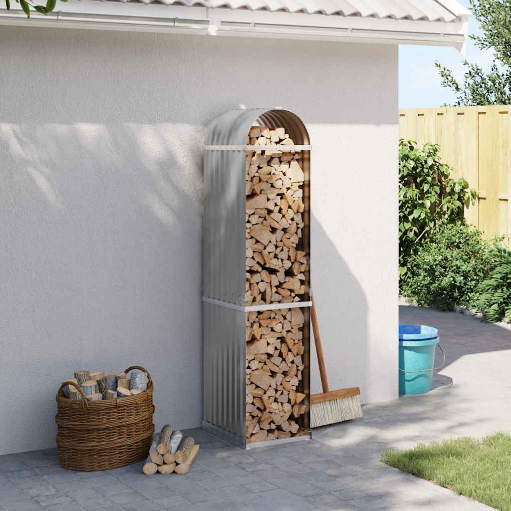 vidaXL Kaminholzunterstand Grün 40x45x170 cm Verzinkter Stahl