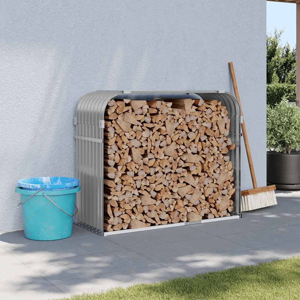 vidaXL Kaminholzunterstand Grün 40x45x170 cm Verzinkter Stahl