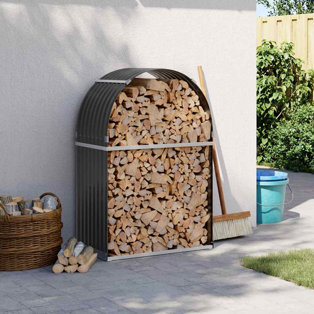 vidaXL Kaminholzunterstand Grün 40x45x170 cm Verzinkter Stahl