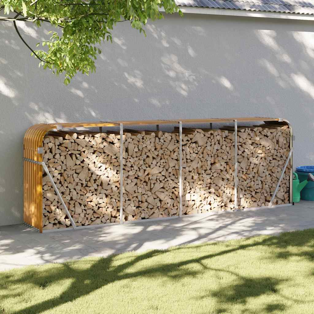 vidaXL Kaminholzunterstand Grün 40x45x170 cm Verzinkter Stahl