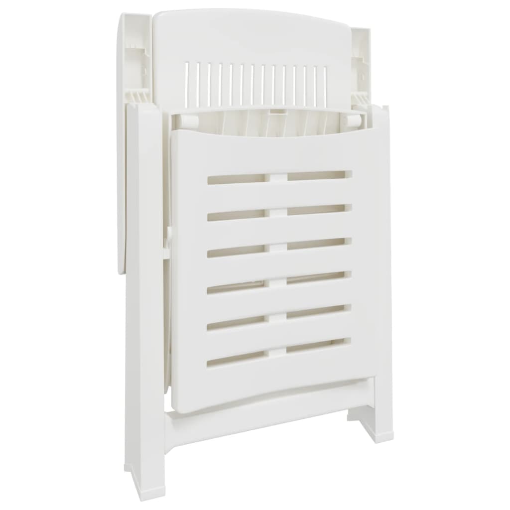 vidaXL Sonnenliege Weiß Kunststoff