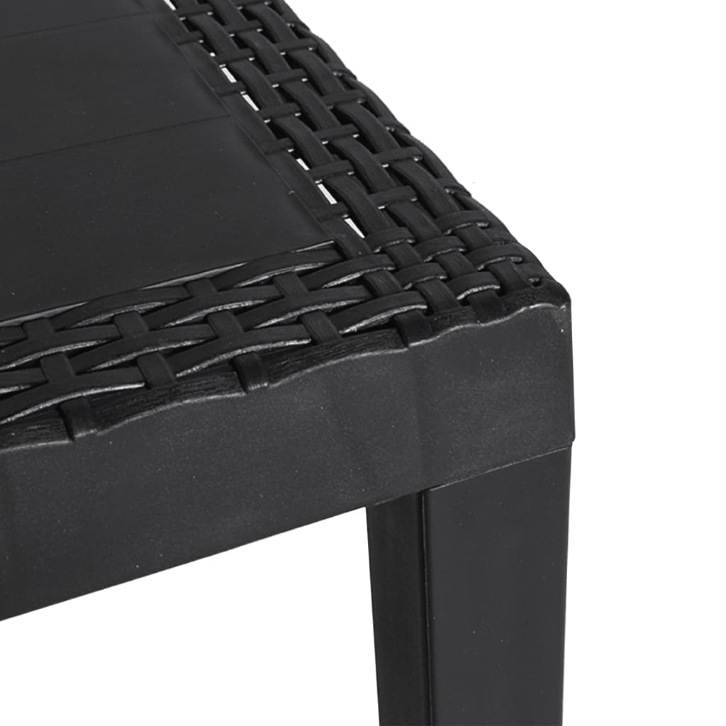 vidaXL Gartentisch Anthrazit 59x47x40 cm PP