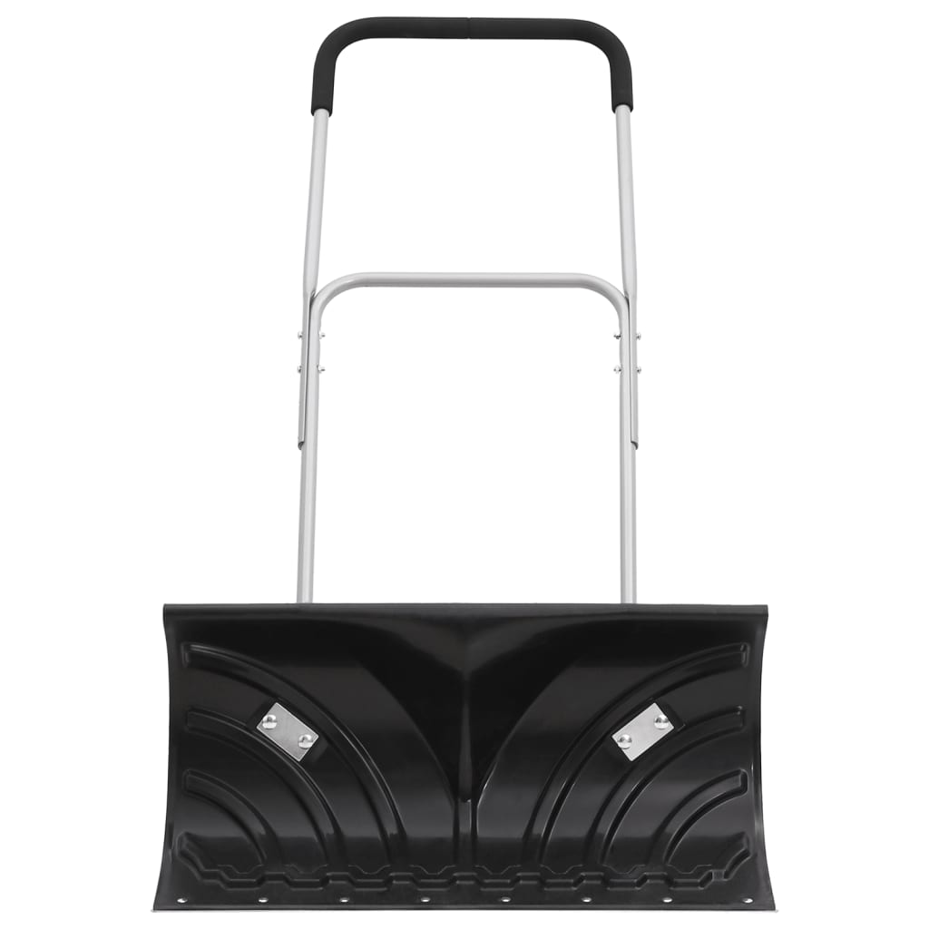 vidaXL Schneeschaufel mit Verlängerbarem Griff Schwarz 66 cm Stahl