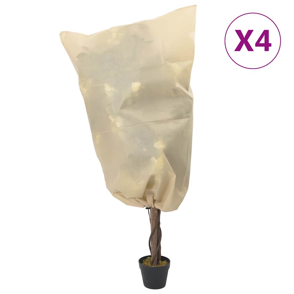 Wintervlies mit Kordelzug 8 Stk. 70 g/m² 0,8x0,8 m