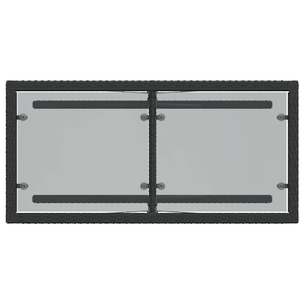 vidaXL 3-tlg. Bistro-Set mit Kissen Schwarz Poly Rattan