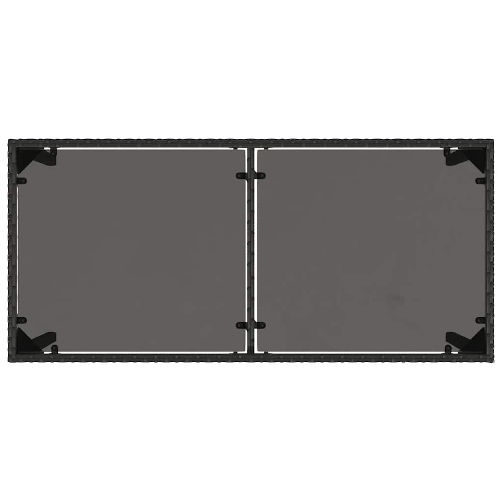 vidaXL 5-tlg. Garten-Essgruppe mit Kissen Schwarz Poly Rattan