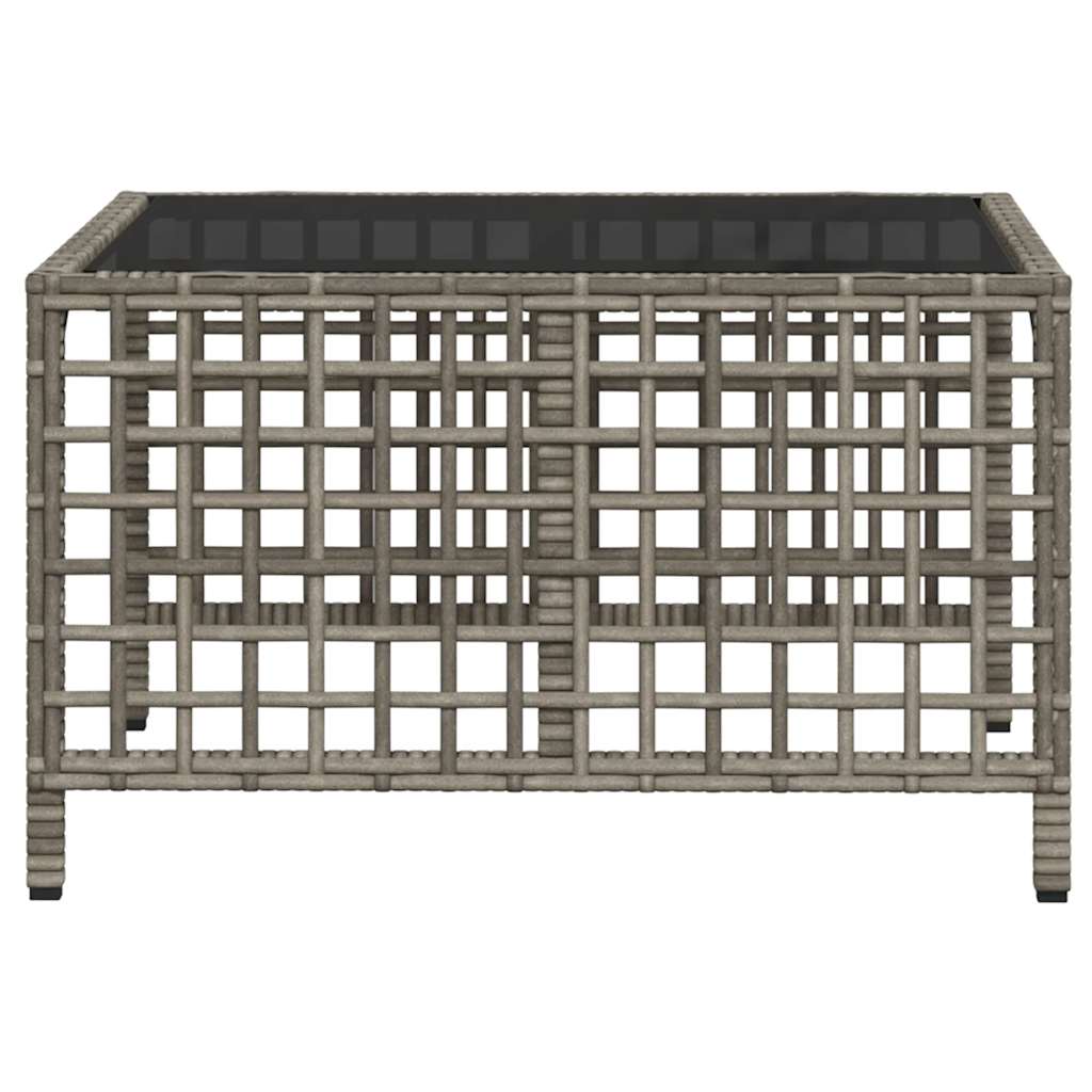 vidaXL 3-teiliges Ecksofa-Set für den Garten mit Kissen, grau, Polyrattan