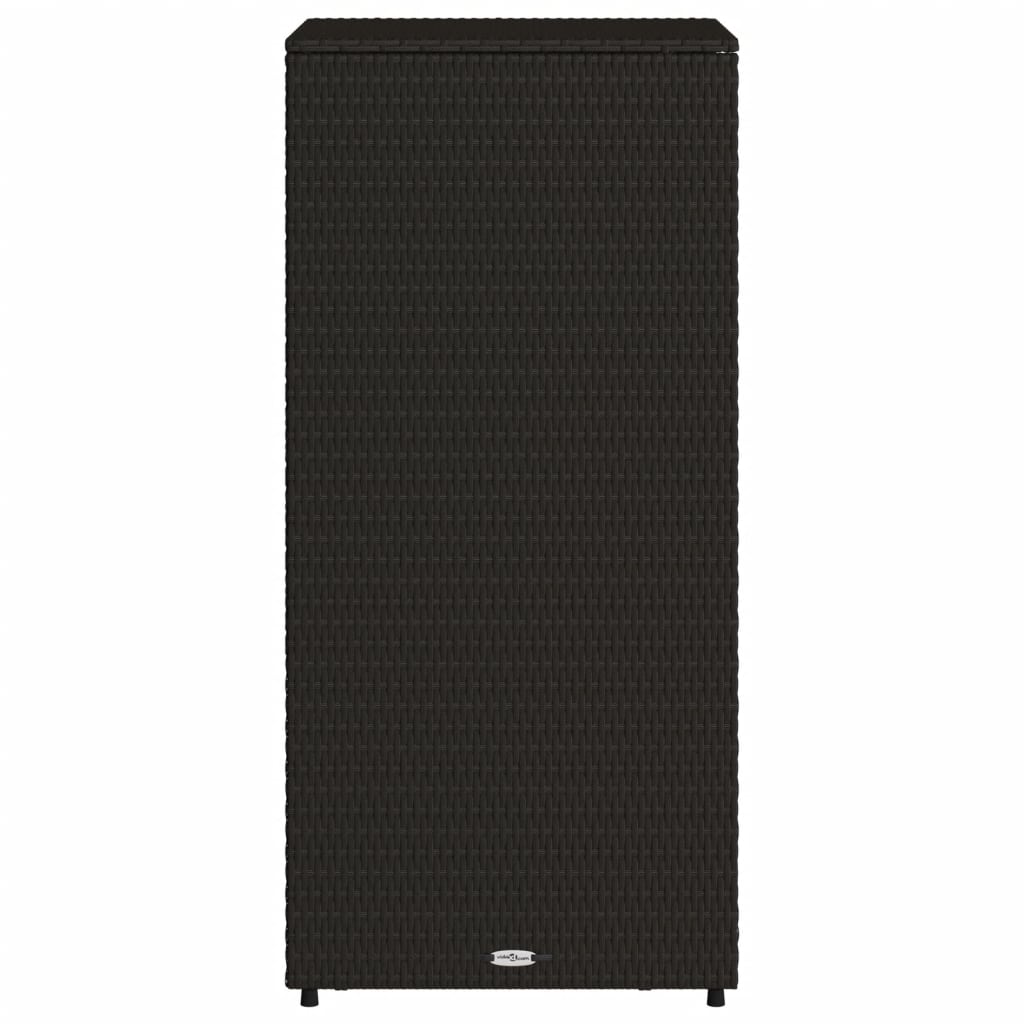 vidaXL Gartenschrank Schwarz 50x55x115 cm Poly Rattan