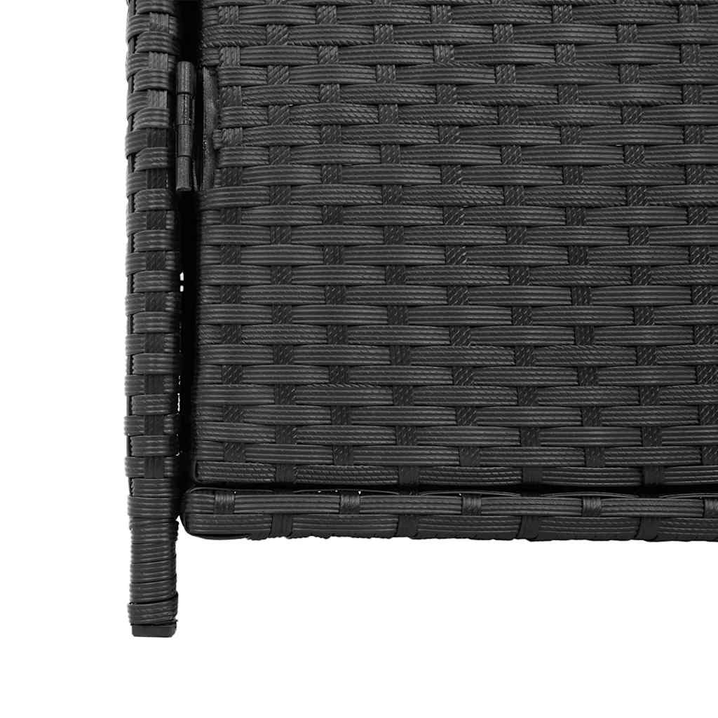 vidaXL Gartenschrank Schwarz 55x59x80 cm Poly Rattan