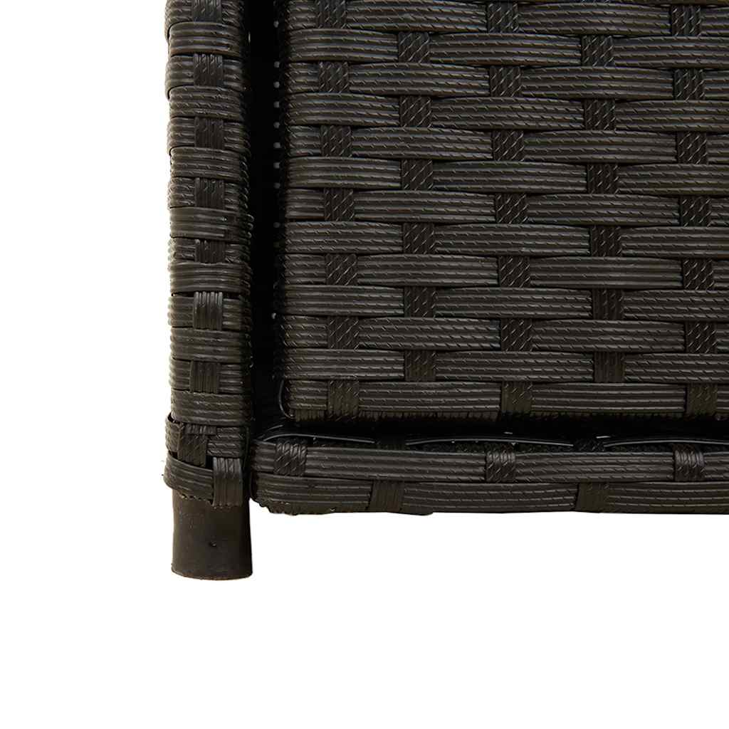 vidaXL Gartenschrank Schwarz 55x55x111 cm Poly Rattan