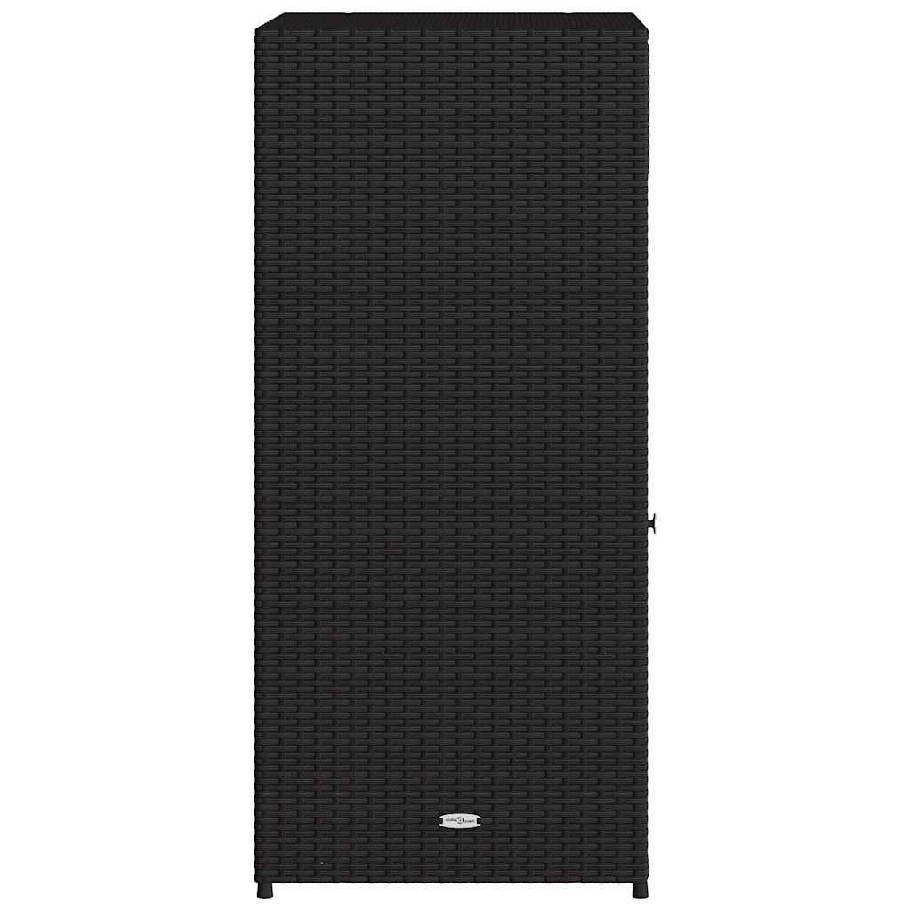 vidaXL Gartenschrank Schwarz 55x55x111 cm Poly Rattan