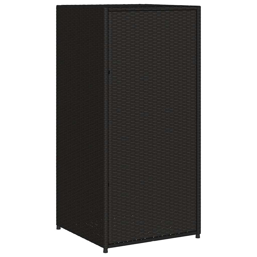 vidaXL Gartenschrank Schwarz 55x55x111 cm Poly Rattan