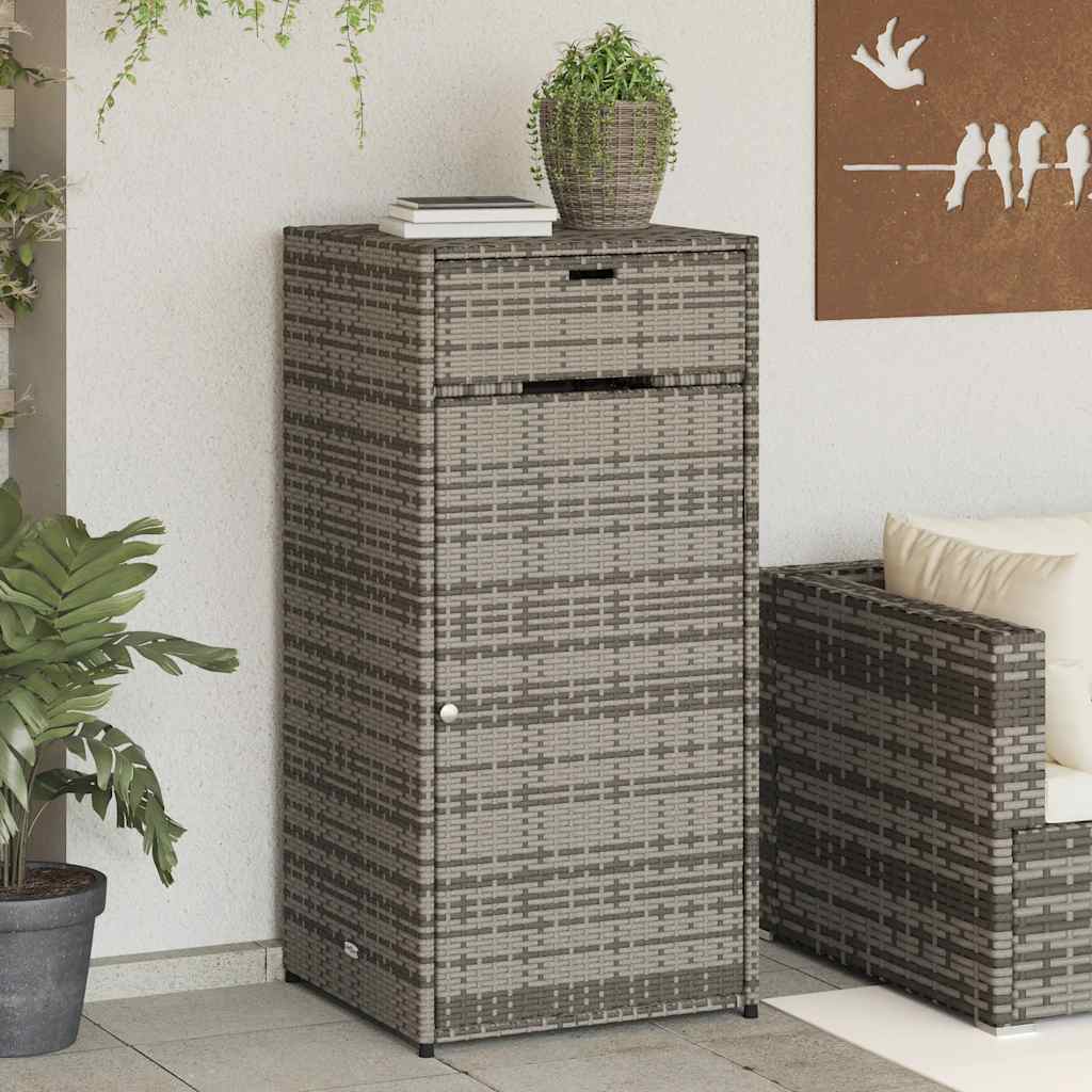 vidaXL Gartenschrank Schwarz 55x55x111 cm Poly Rattan