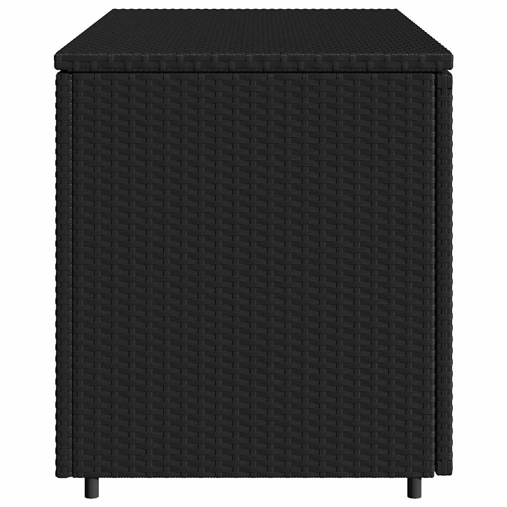 vidaXL Gartenschrank Schwarz 110x55x60,5 cm Poly Rattan