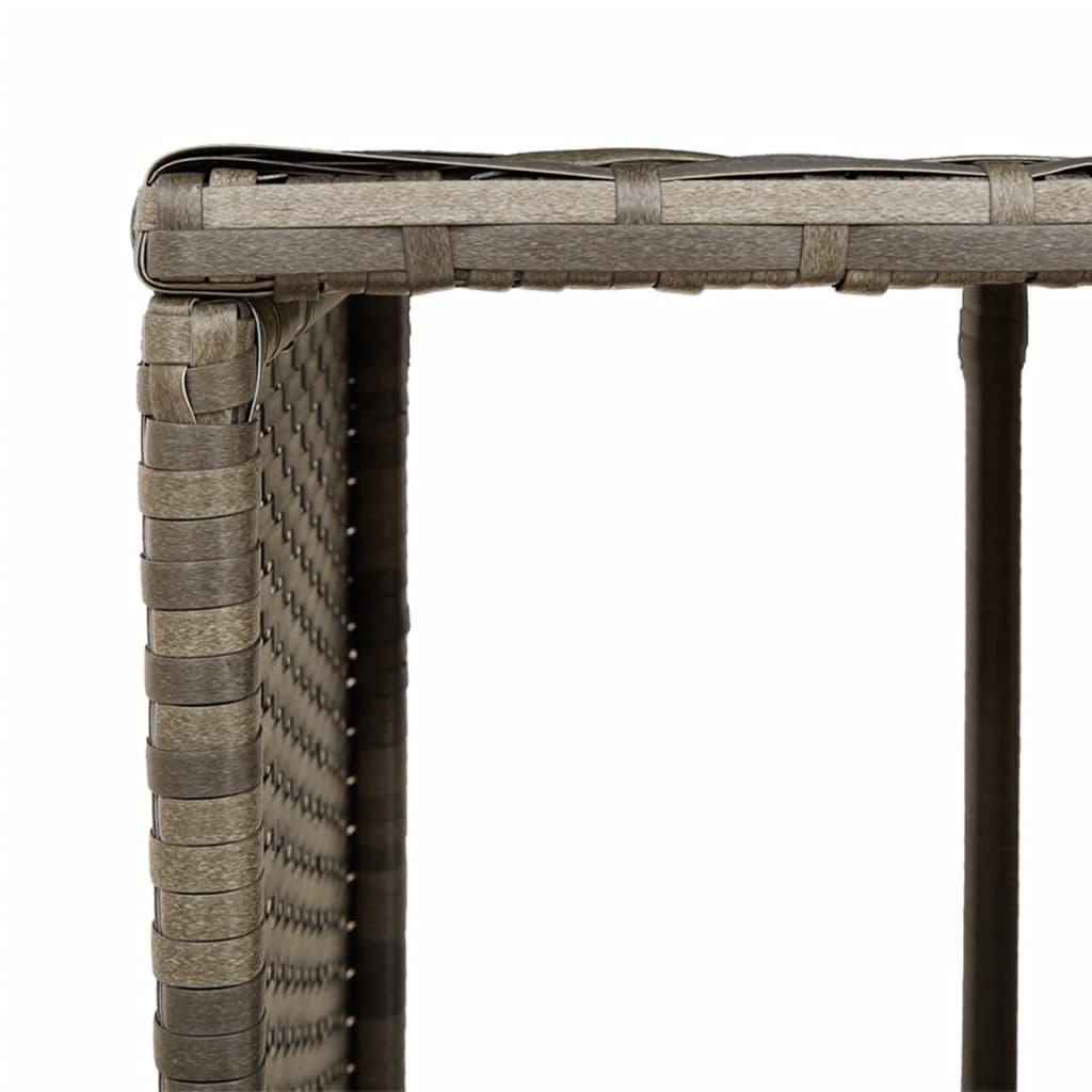 vidaXL Outdoor-Regale für Whirlpool 2 Stk. Grau Poly Rattan