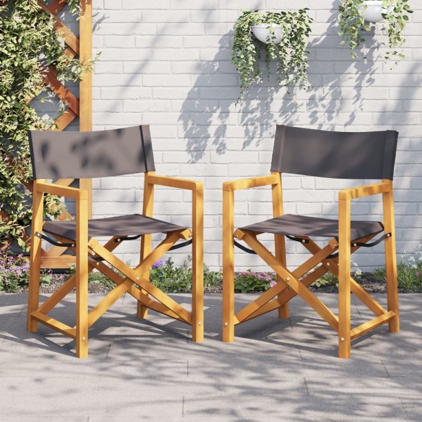 Klappbare Gartenstühle 4 Stk. Cremeweiß Stoff