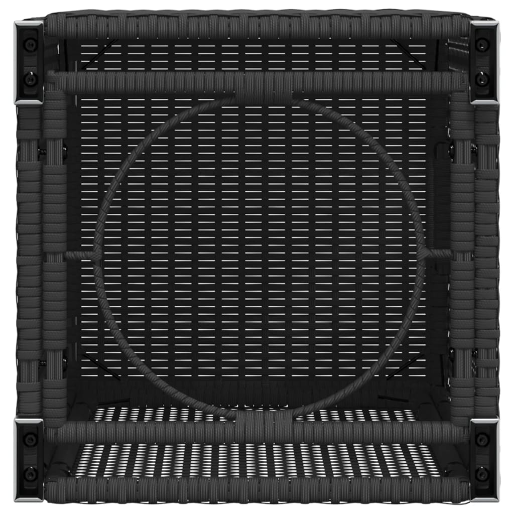 vidaXL Propan-Tank-Verstecktisch Schwarz 40x40x60 cm Poly Rattan