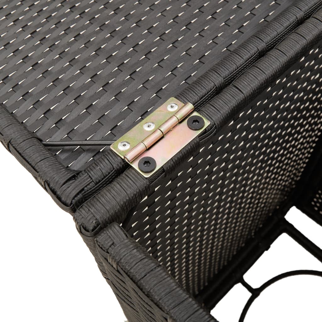 vidaXL Propan-Tank-Verstecktisch Schwarz 40x40x60 cm Poly Rattan