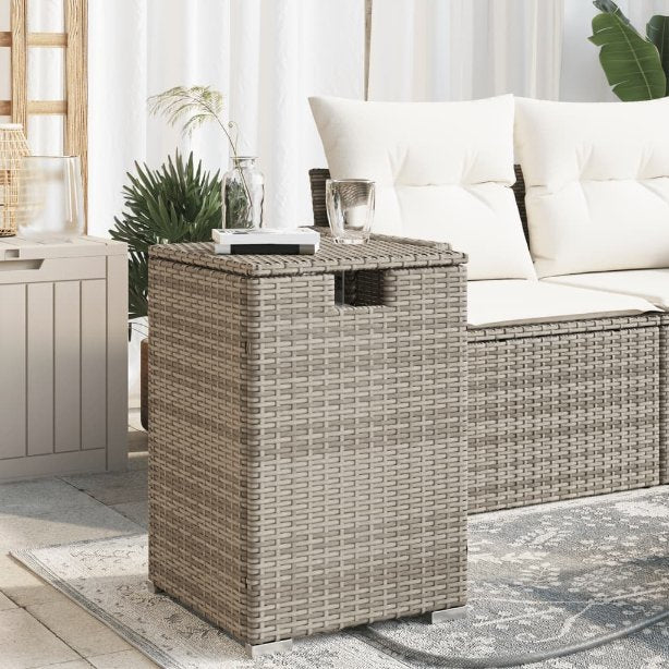 vidaXL Propan-Tank-Verstecktisch Schwarz 40x40x60 cm Poly Rattan