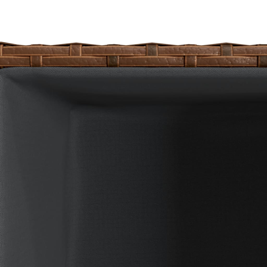 vidaXL Pflanzkübel Braun 40x40x80 cm Poly Rattan