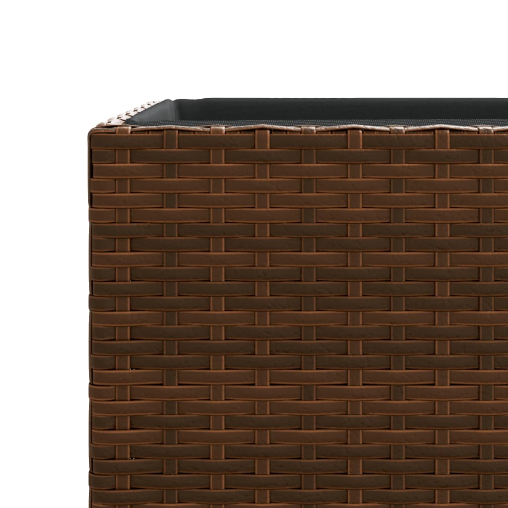 vidaXL Pflanzkübel Braun 40x40x80 cm Poly Rattan