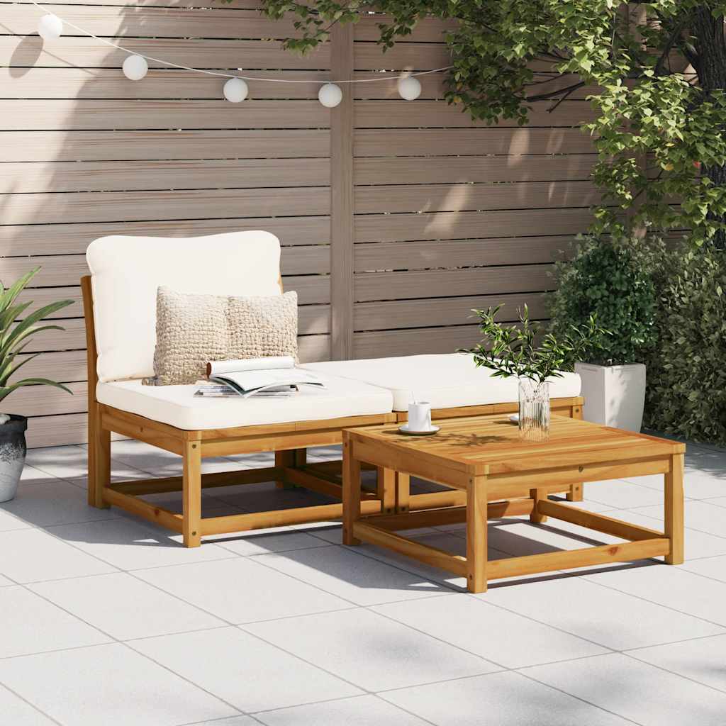 vidaXL Garten-Ecksofa mit Kissen 73x73x65 cm Massivholz Akazie