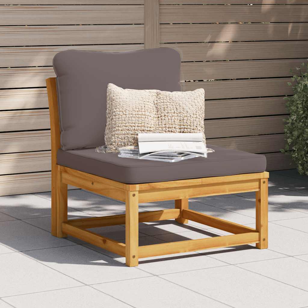 vidaXL Garten-Ecksofa mit Kissen 73x73x65 cm Massivholz Akazie