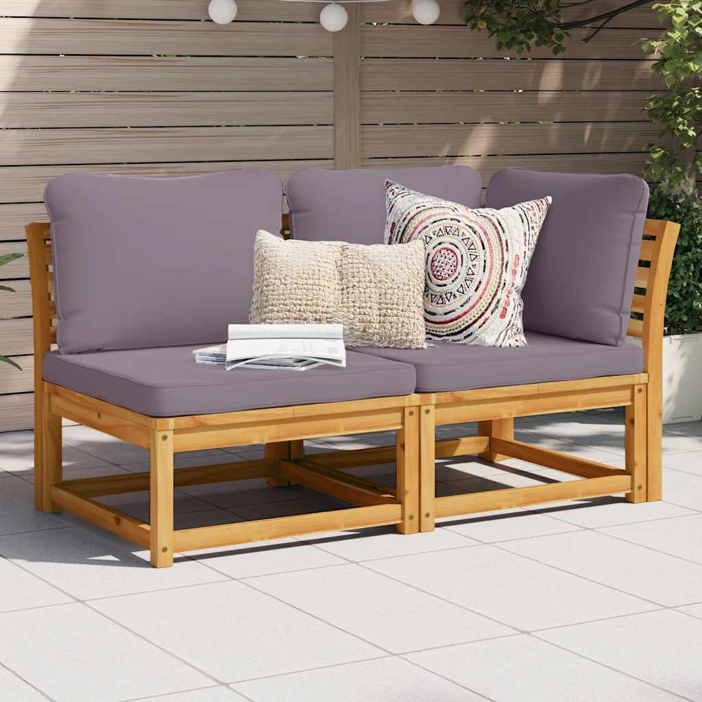 vidaXL Garten-Ecksofa mit Kissen 73x73x65 cm Massivholz Akazie
