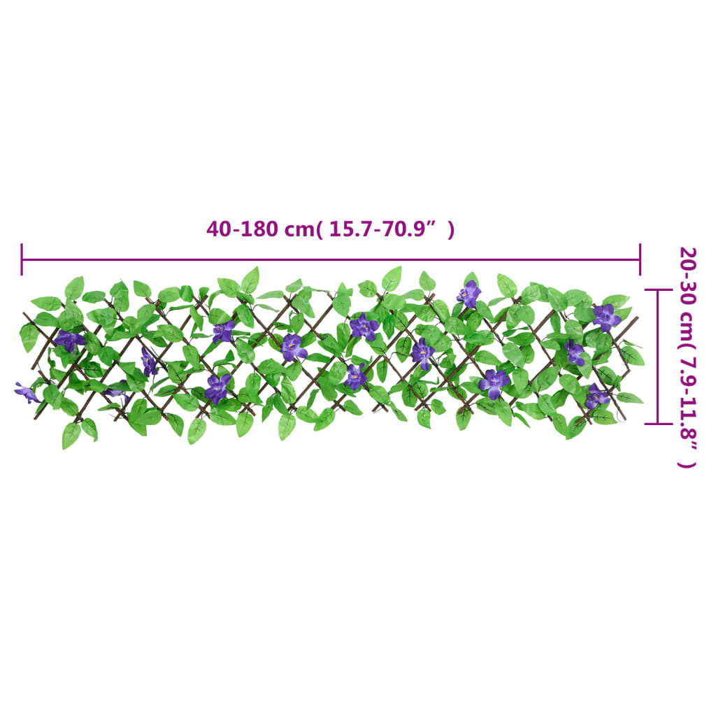 vidaXL Rankgitter mit Künstlichem Efeu 5 Stk. Erweiterbar 180x20 cm