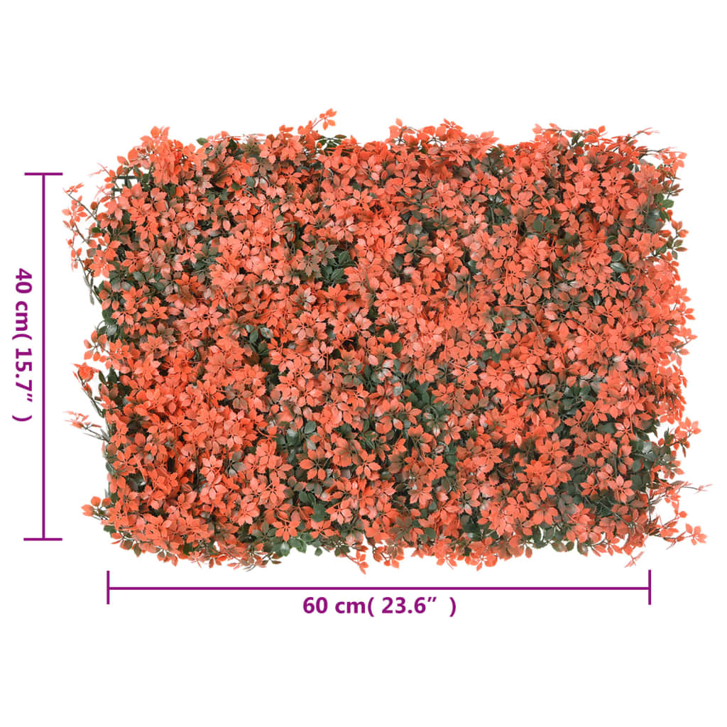 vidaXL Ahornblatt-Sichtschutz Künstlich 6 Stk. Hellrot 40x60 cm