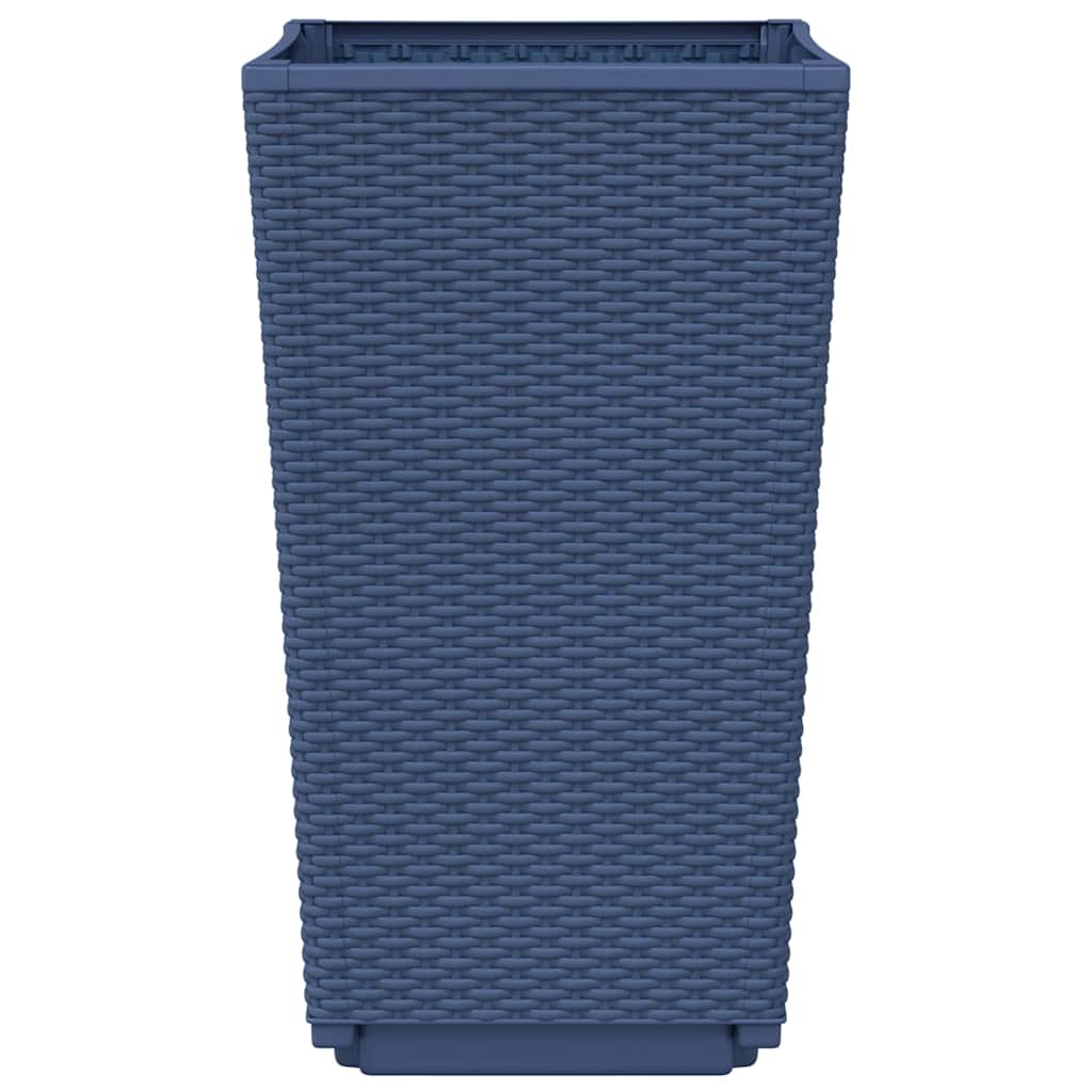 vidaXL Pflanzkübel 2 Stk. Blaugrau 32,5x32,5x57 cm PP